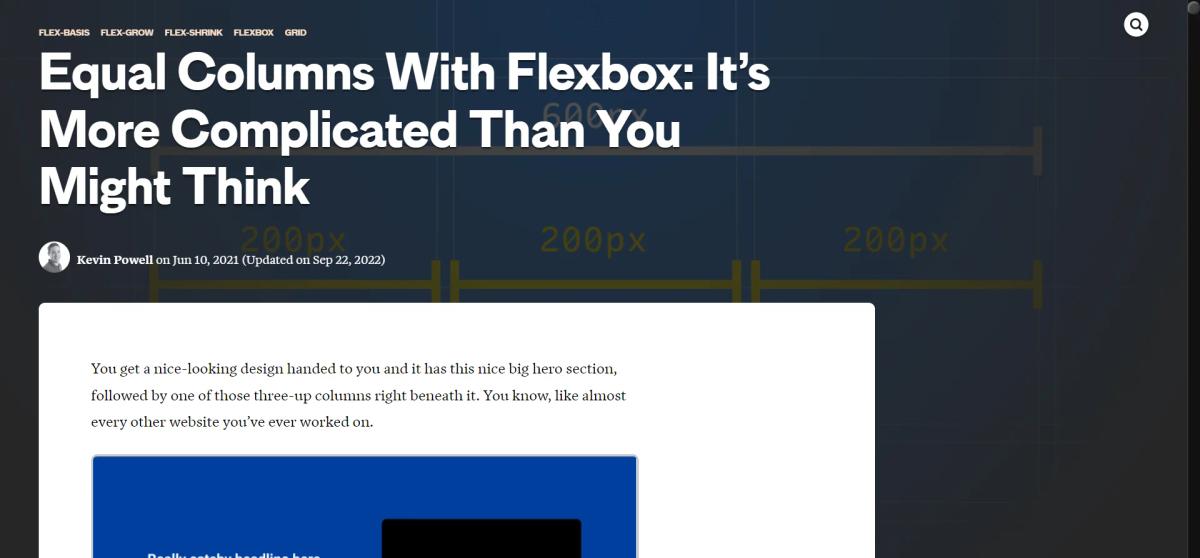 Flexbox equal height