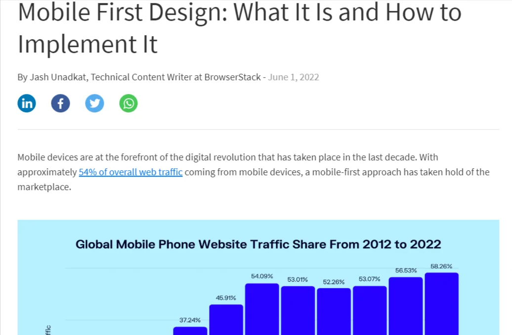 Mobile first principle