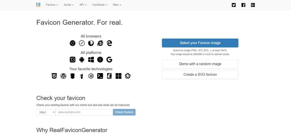 Favicon generator