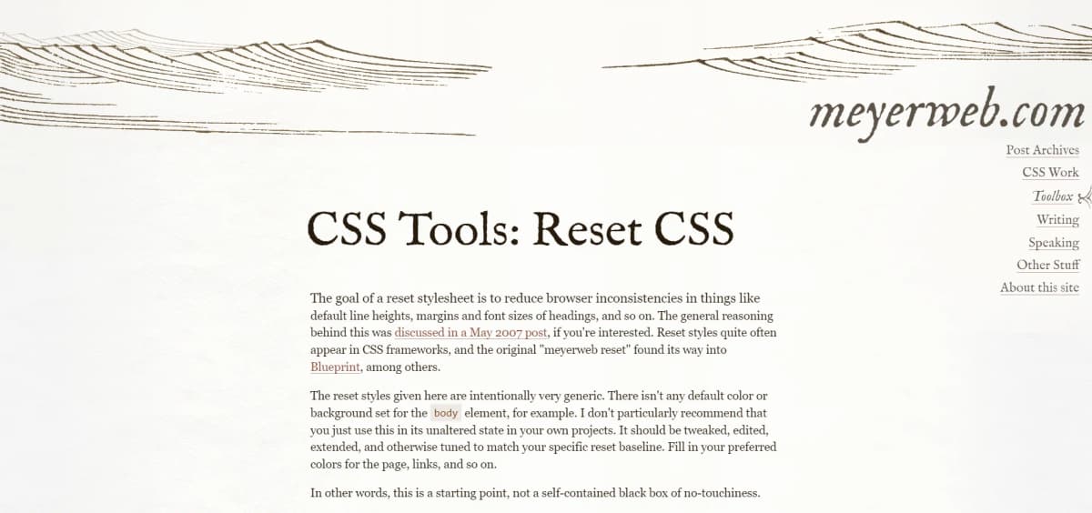 CSS reset